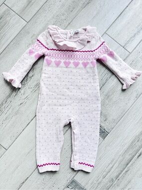 Janie and Jack Pink Knit Sweater - size 6/12 months
